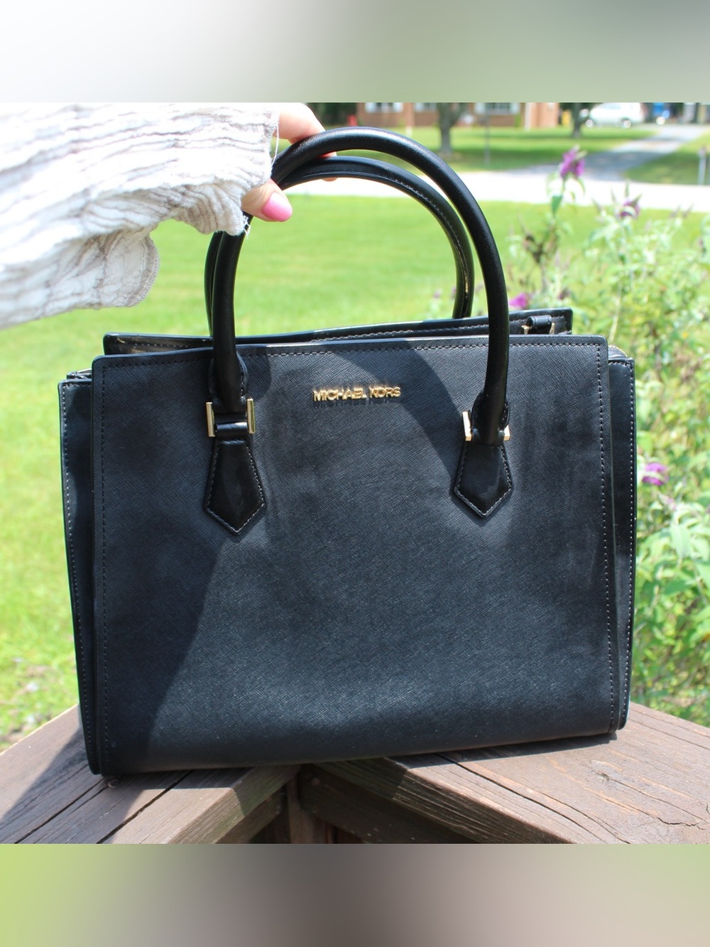 Michael Kors black handbag satchel